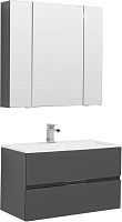 Aquanet 00241388 Алвита Комплект мебели для ванной комнаты, серый