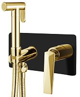 Boheme 387-B Venturo Гигиенический душ со смесителем, черный/золото