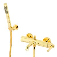 Migliore 31418 Ermitage Mini Смеситель для ванны монокомандный, внешний, с ручным душем, ручка латунь/золото