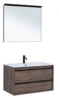 Aquanet 00271958 Lino Комплект мебели для ванной комнаты, темное дерево