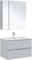 Aquanet 00274204 Алвита New Комплект мебели для ванной комнаты, серый